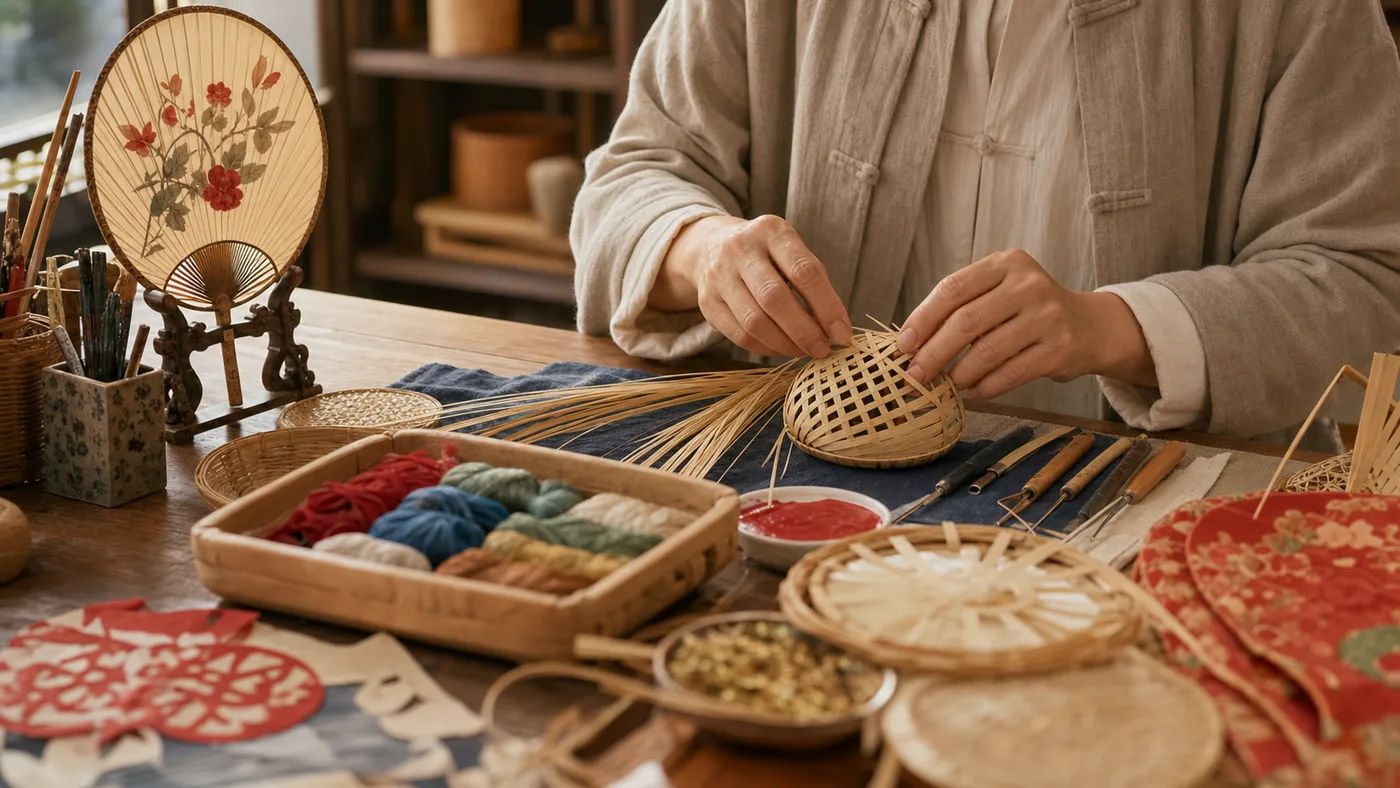 Intangible cultural heritage handicraft experience