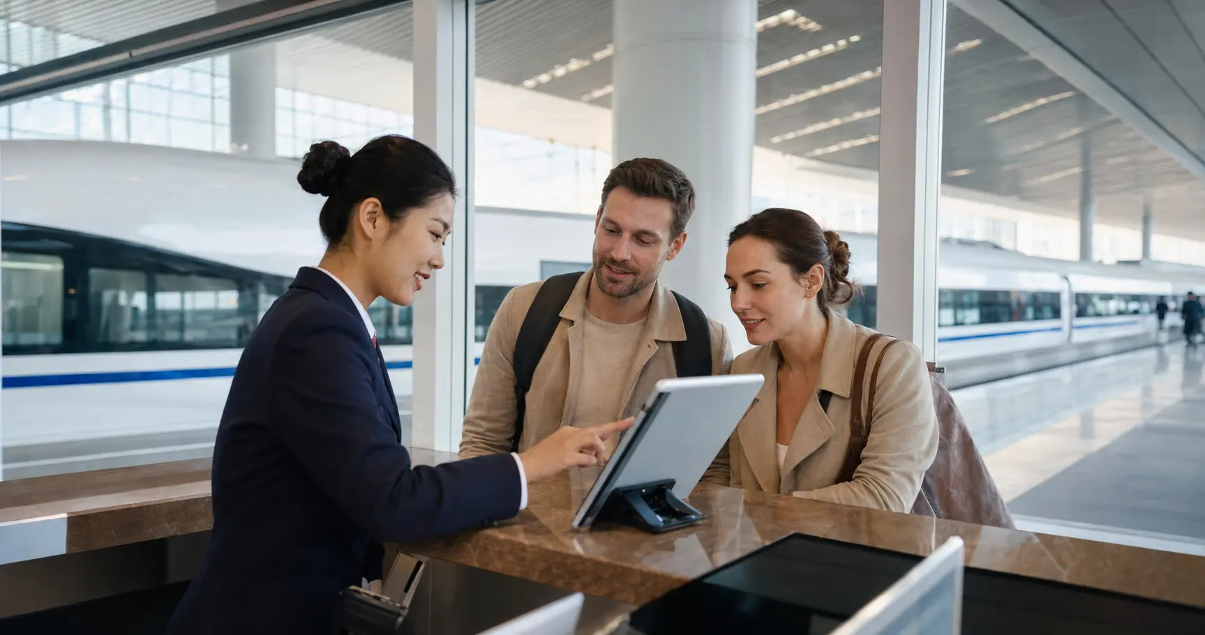 High-speed rail booking support