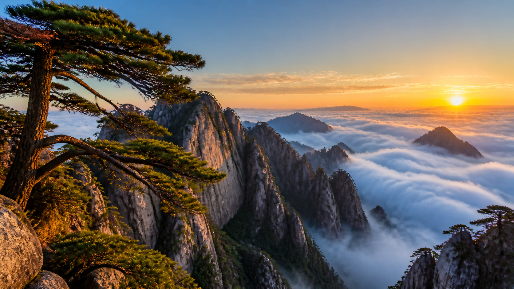 Huangshan mountain scenery